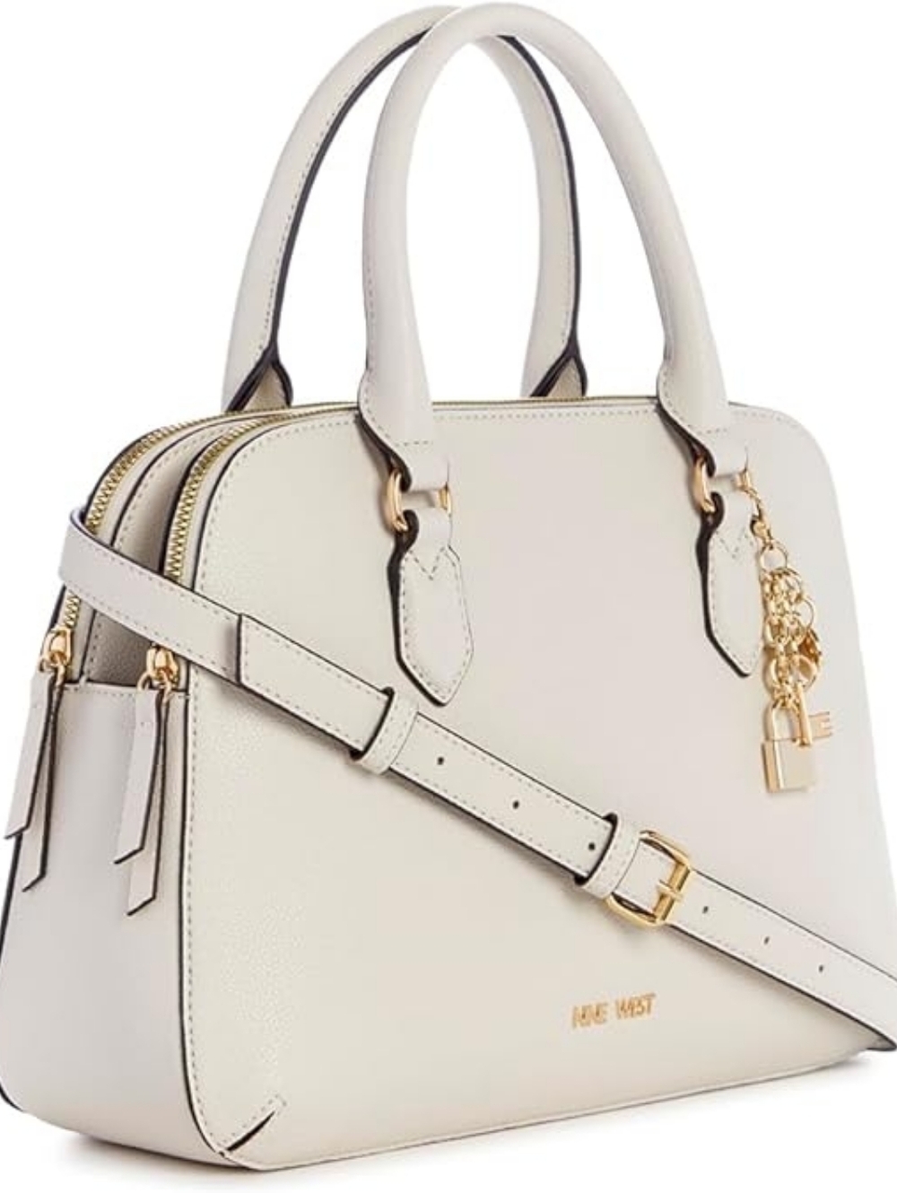 Nine West Cibrina Dome Satchel, Off White